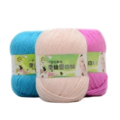 Various Colors Soft Hand Knitting baby yarn silk protein milk cotton Crochet Yarn For Knitting Crochet Sweater