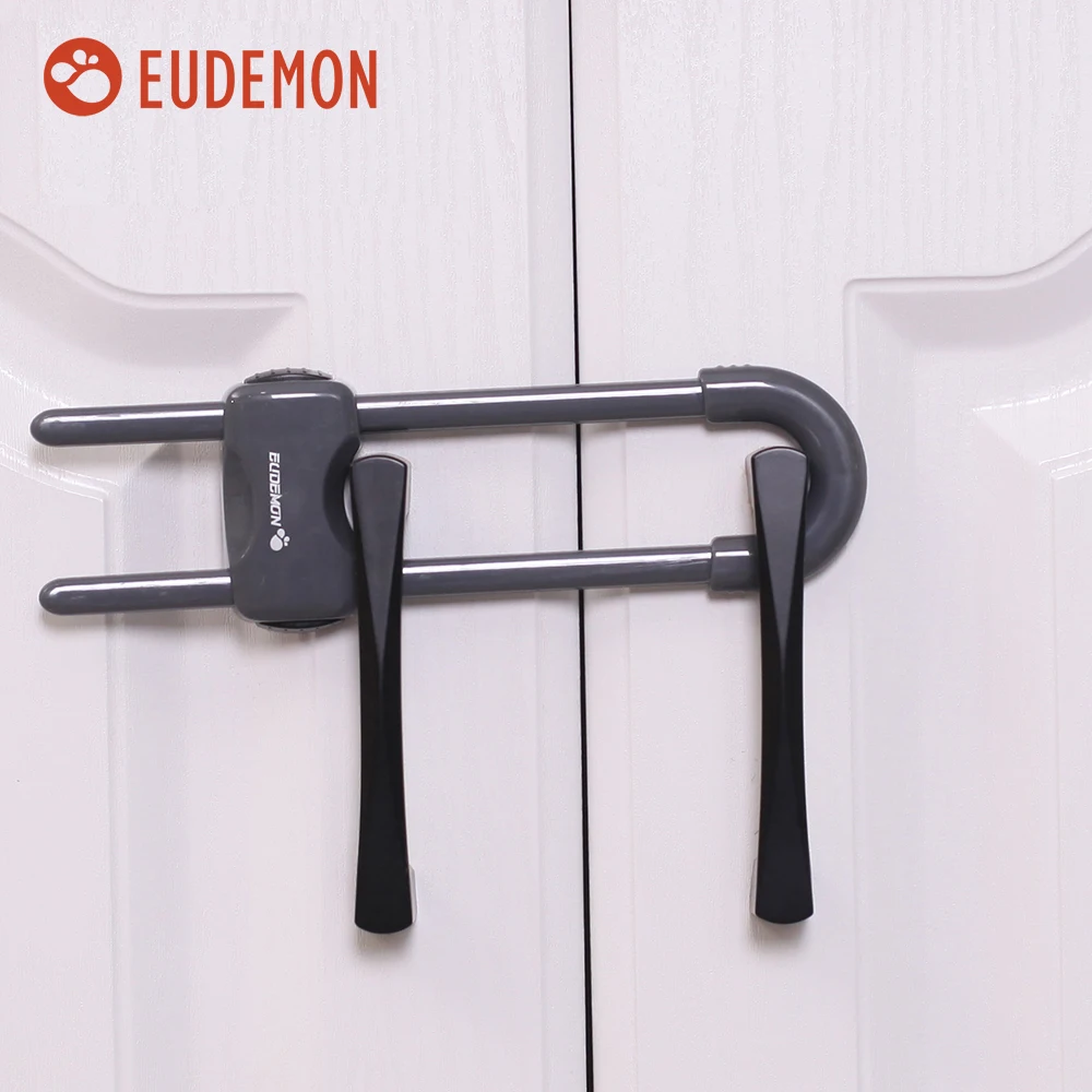 Child Safety Cabinet Locks Double Door Slide Lock
