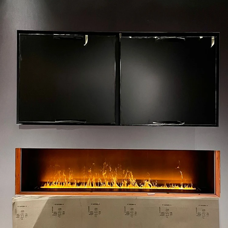 Water Vapor Steam Atomizing Mist Insert Intelligent Electric Fireplaces Neon Flame Decorative Led 3D Black Custom Eco-friendly