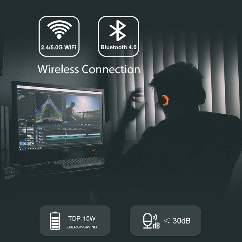  Игровой Компьютер In-tel 8Th Gen Core I3 I5 I7 8565U Ddr4 M.2 6Usb Type C Dp Hd 4K двойной дисплей Window10 Nuc настольный