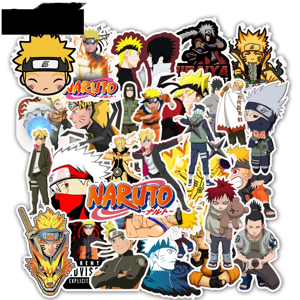 
50pcs/set Decorative Luggage Laptop Guitar Waterproof Japanese Anime Naruto Sticker 