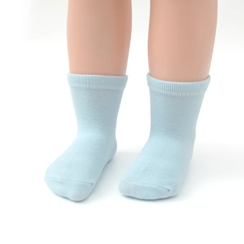 Hot Sale Baby Anti-Slip Home Socks Pure Color And Dot  Socks Girl Boy Knit Cute Custom Cotton Dress Kids Socks