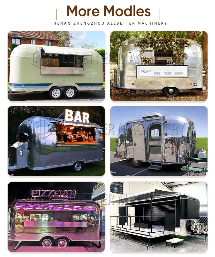  Custom Mobile Concession Coffee Taco Pizza Airstream Food Trailer Airstream Food Truck Trailers for Sale