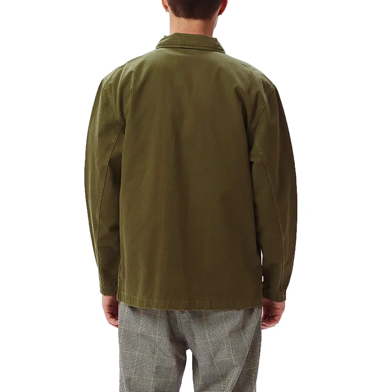 Newest Fashion Spring/Winter Custom Jacket Green Cargo Jackets 100% Cotton Work Jacket Men