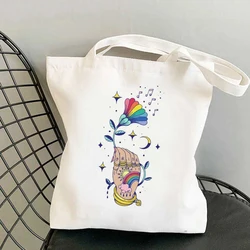 Natural cotton canvas tote bag customized logo cotton shopping bag