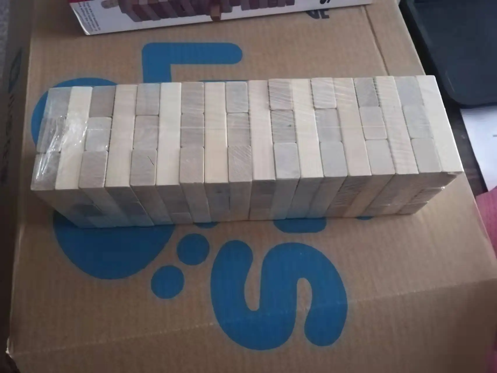 Size Block Game Stacking Blocks Blank Tower Board Games Children Building Blocks Set Educational Toys Custom Wood 50 Unisex YINA