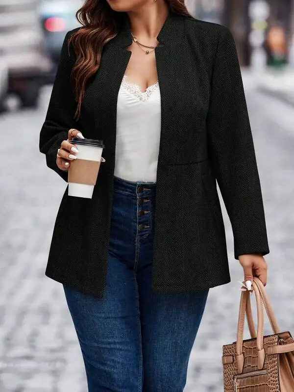 2024 Wholesale Ladies Spring Autumn Wool Long Coats Trench Outwear Fashion Button Lapel Jackets for Women Coats