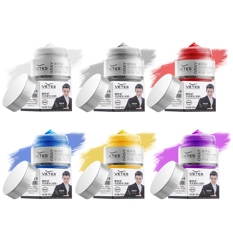 Temporarily  Hair color cream Hair Dye Wax Easy Wash Plants Extract Formula Hair Dye Gel