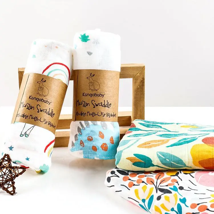 Kangobaby 100% Cotton Soft Tassels Baby Stroller Cover Blankets Super Soft Baby Swaddle Blanket