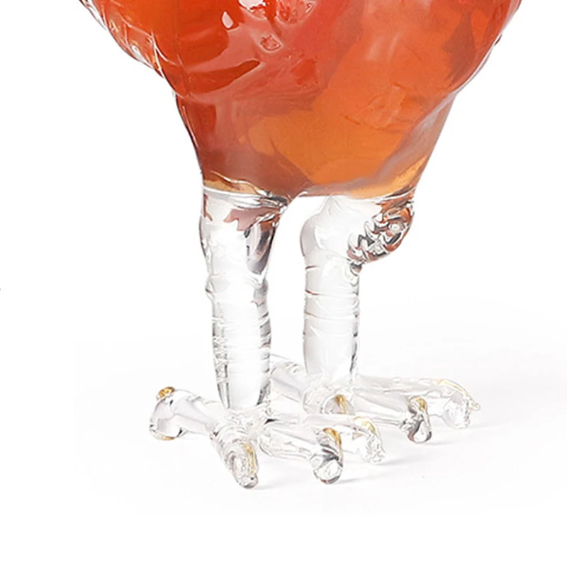 1000ml Rooster Shaped Glass Bottle Rooster Shaped Glass Decanter
