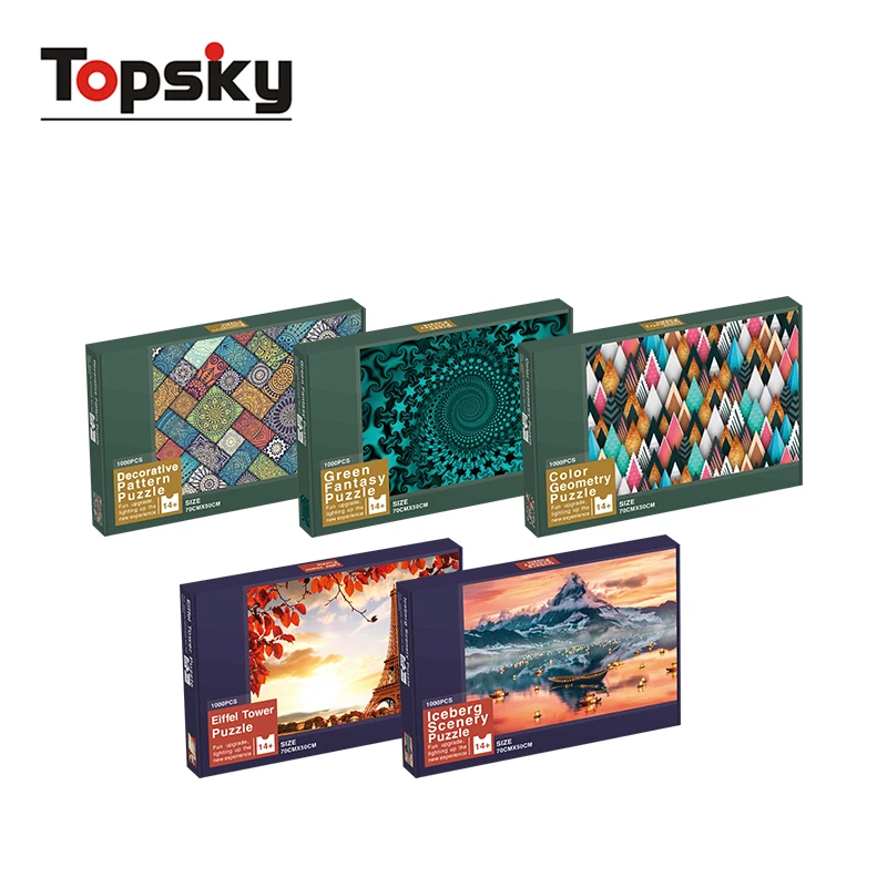  Оптовая продажа 1000 штук пазлов на заказ Обучающие игрушки игра-пазл для детей и