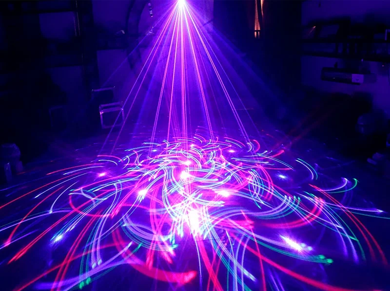 Топ 1 Вт полноцветный лазерный проектор Мини 3D сценический свет RGB анимационное шоу оборудование анимационный диско Вечеринка диджей