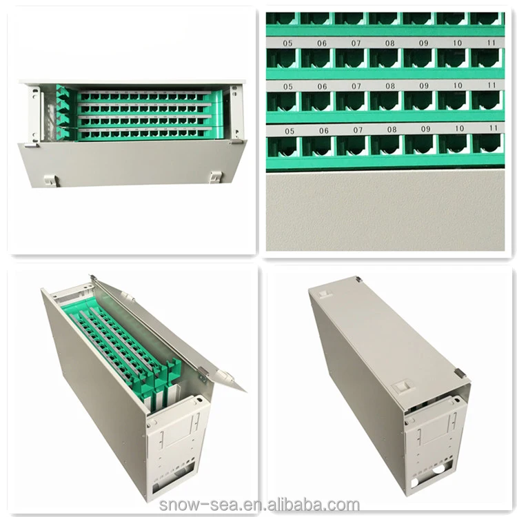 48 Core SC FC ST Full-Load ODF Optical Distribution Frame with 48pcs Adapter and 48pcs Pigtail