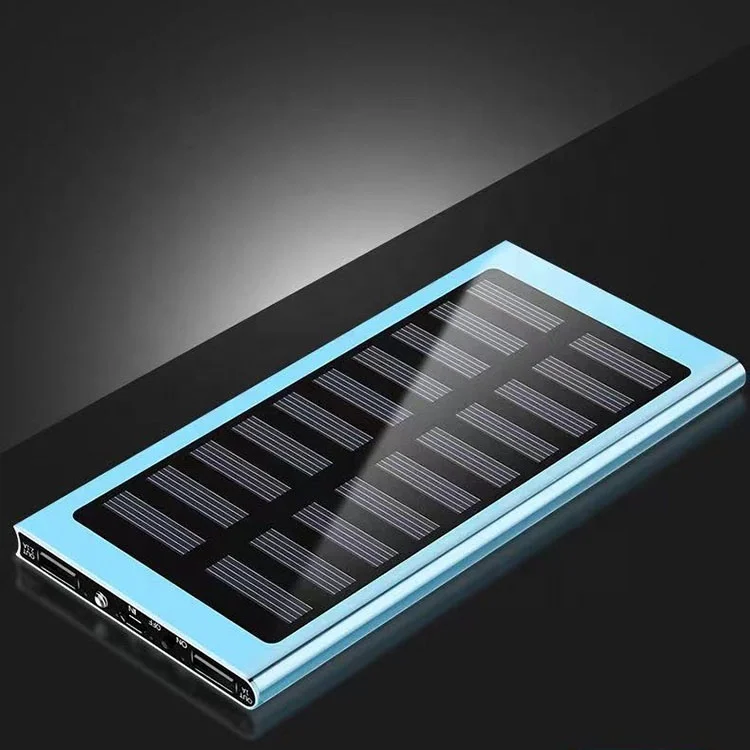 High Quality Dual USB Charger Travel Powerbank LED Solar Power Bank 10000mAh Powerbanks With Solar Panel