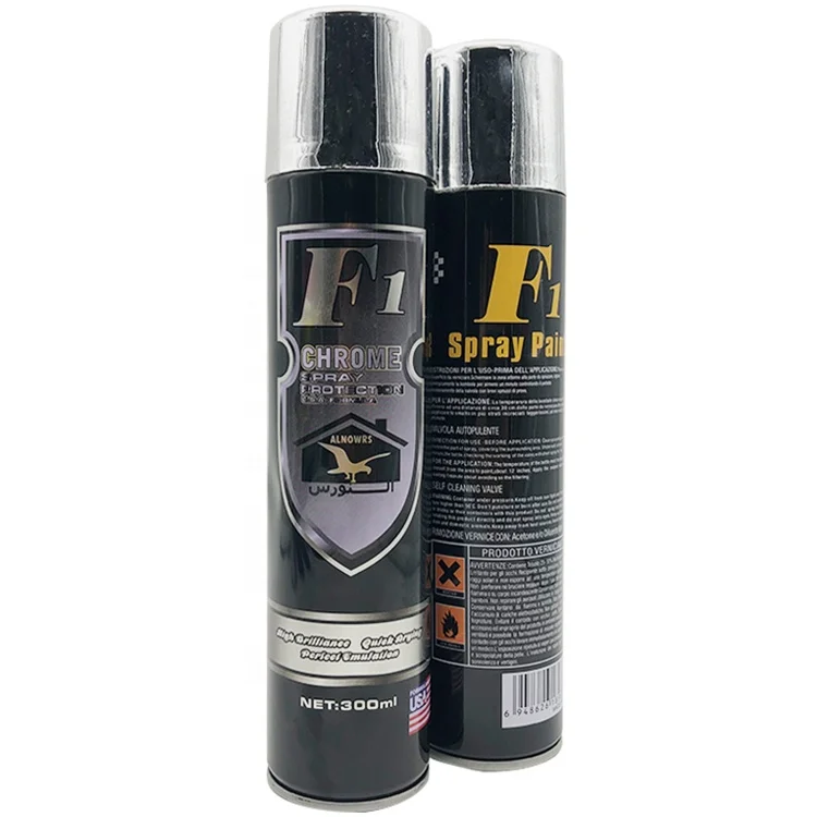 Heat resistant mirrored chrome varnish polish silver effect lacquer spray paint for car