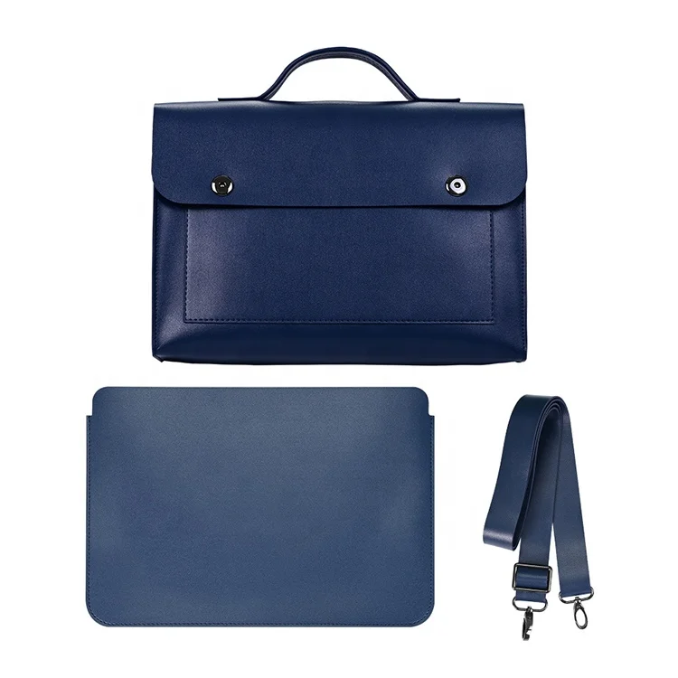 13 Inch 14.1 Inch 15.4 Inch Leather Messenger Business Computer Case Laptop Sleeve Bag For Macbook Pro