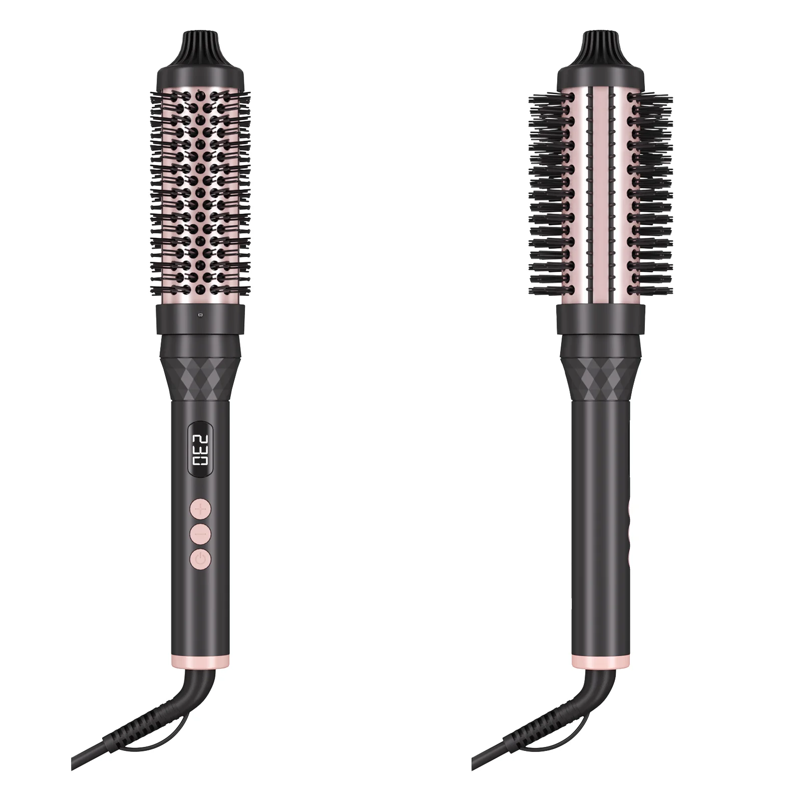 NEW Thermal Brush Electric Hot comb Hair Barrel Curling Comb Ceramic Round Brush Ionic  Volumizing Heated Brush