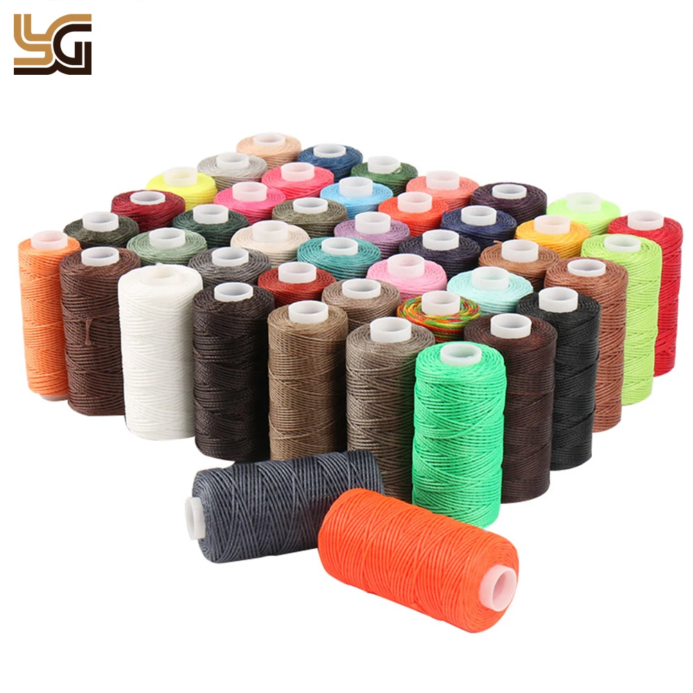 Hot Sell 0.65mm Waxed Cords Polyester Leather Sewing Thread Waxed Strings for Macrame