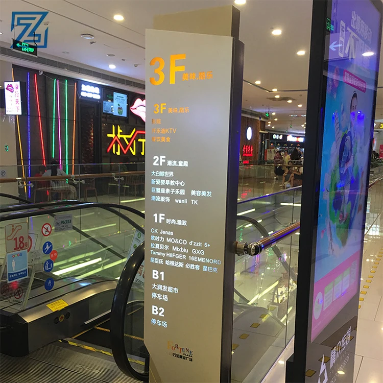 Hotel floor info sign board standing directional signage