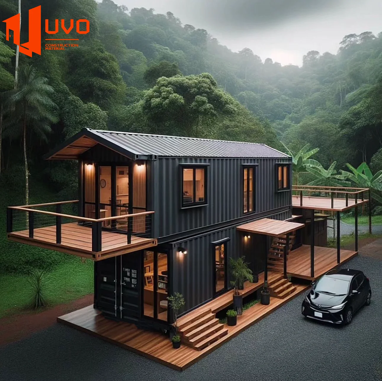 UVO wholesale price container detachable modular flat pack container house