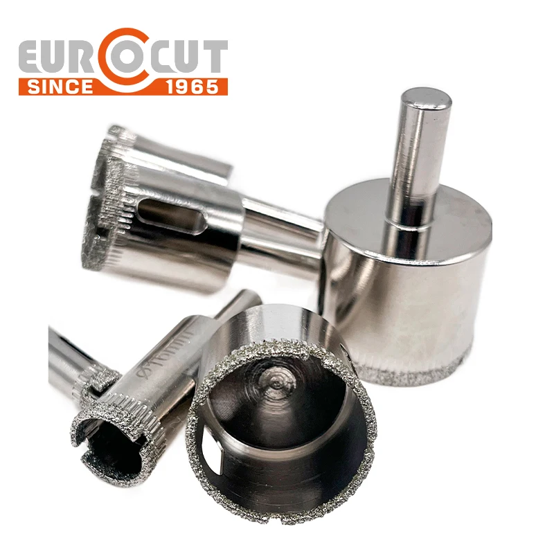 EUROCUT Glass Opener Diamond Hole Saw Cutting Diamond Glass Hole Saw For Granite