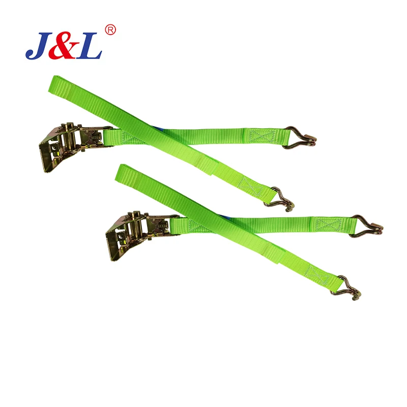 JULI Ratchet Tie Down 1T ISO Certified High Strength Cargo Lashing Belt Tensioner for Towing and Lifting