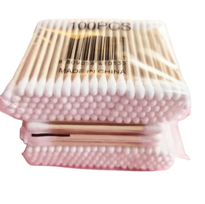 Middle East Aisa  biodegradabl disposable Cotton Swab Stick qtips cotton swabs for cleaning
