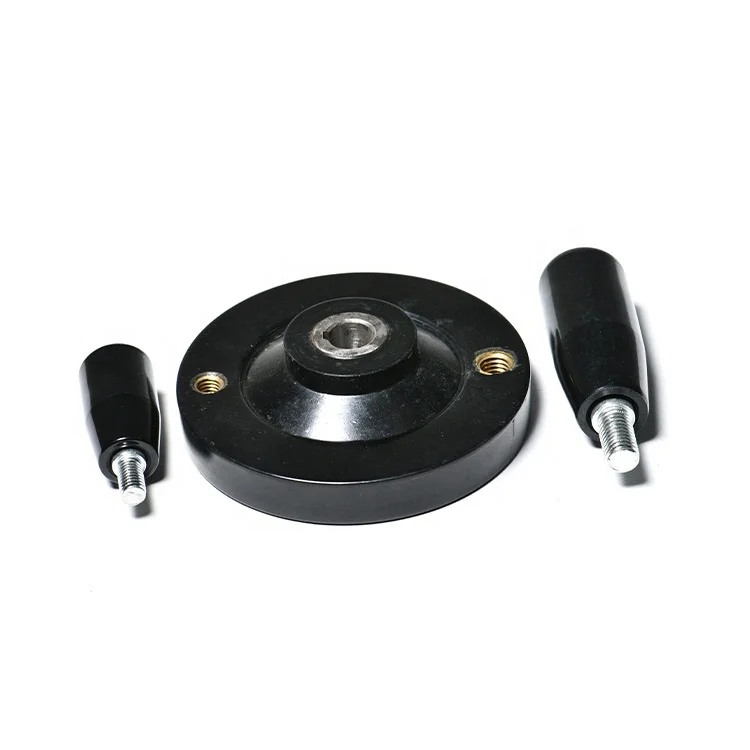 Customized Plastic Bakelite Double Handle Inner Wave Handwheel For Machine