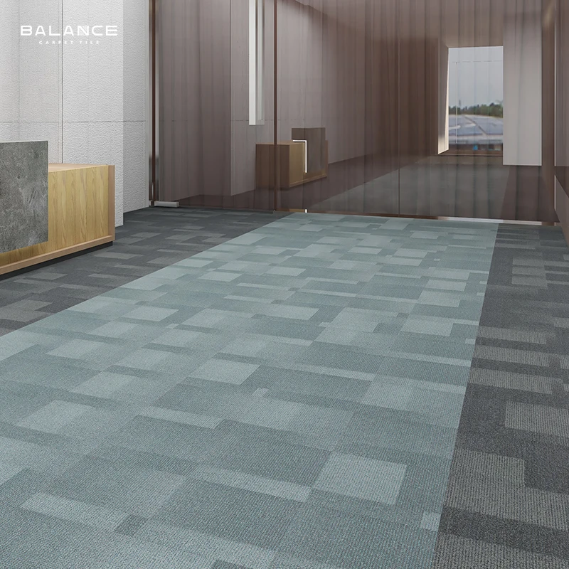 Nylon Thick 50x50 Commercial Office Carpet Tiles Custom Alfombra Tapis Manufacturer Carpet Karpet Tile With Pvc Backing