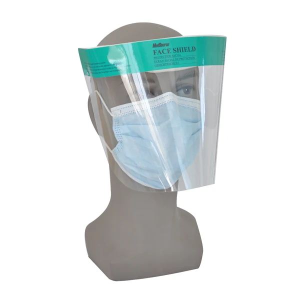 Hoe Selling EN 166 Face Protective Shield Plastic Dental Full Clear Disposable Face Shields Transparent
