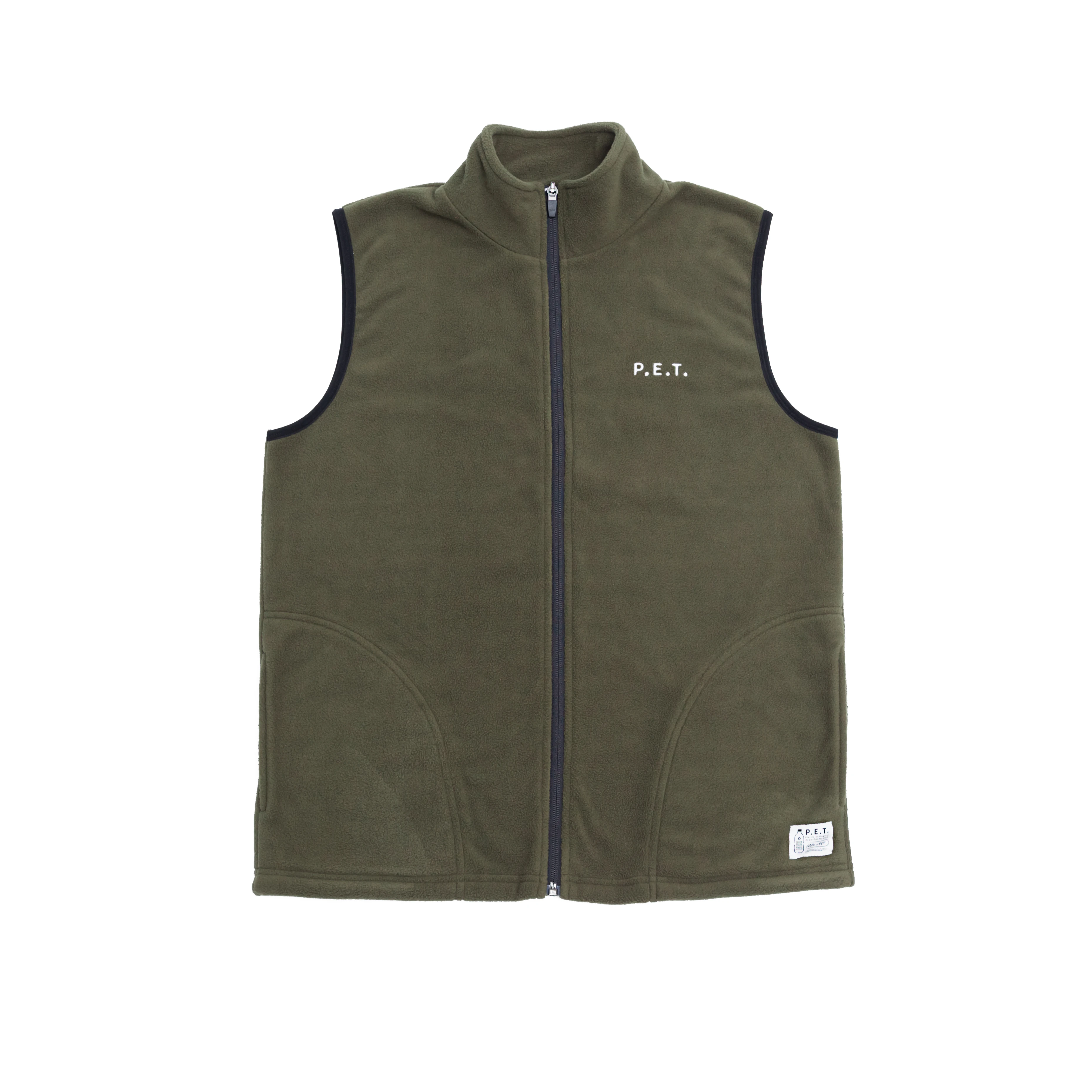 Custom Fleece Smart Casual Eco-friendly Sustainable Recycled rPET Unisex Vest Sleeveless Jacket Winter Outdoor Camping