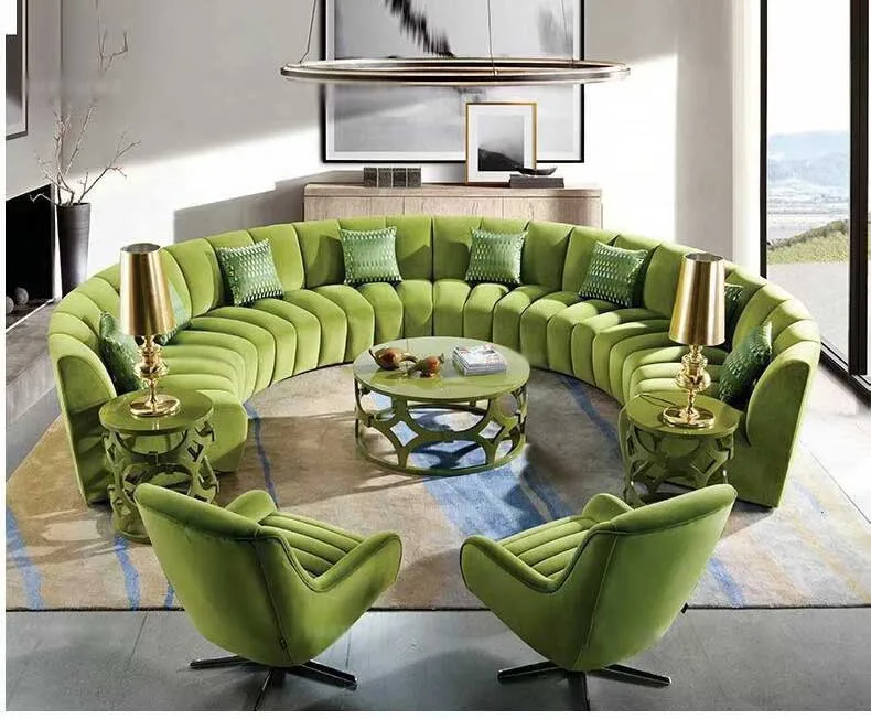 Modern hotel lounge area round sofa sales department villa area sofa senior hotel club sofa