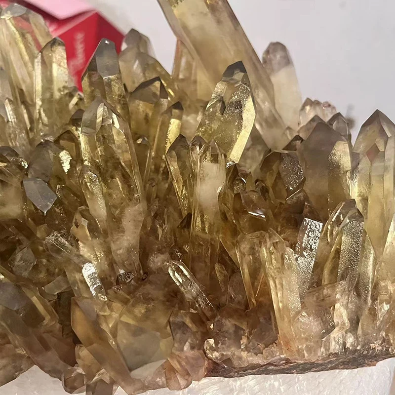 High Quality Natural Yellow Quartz Crystal Clusters Large Smoky Citrine Cluster Crystal Stone Cluster