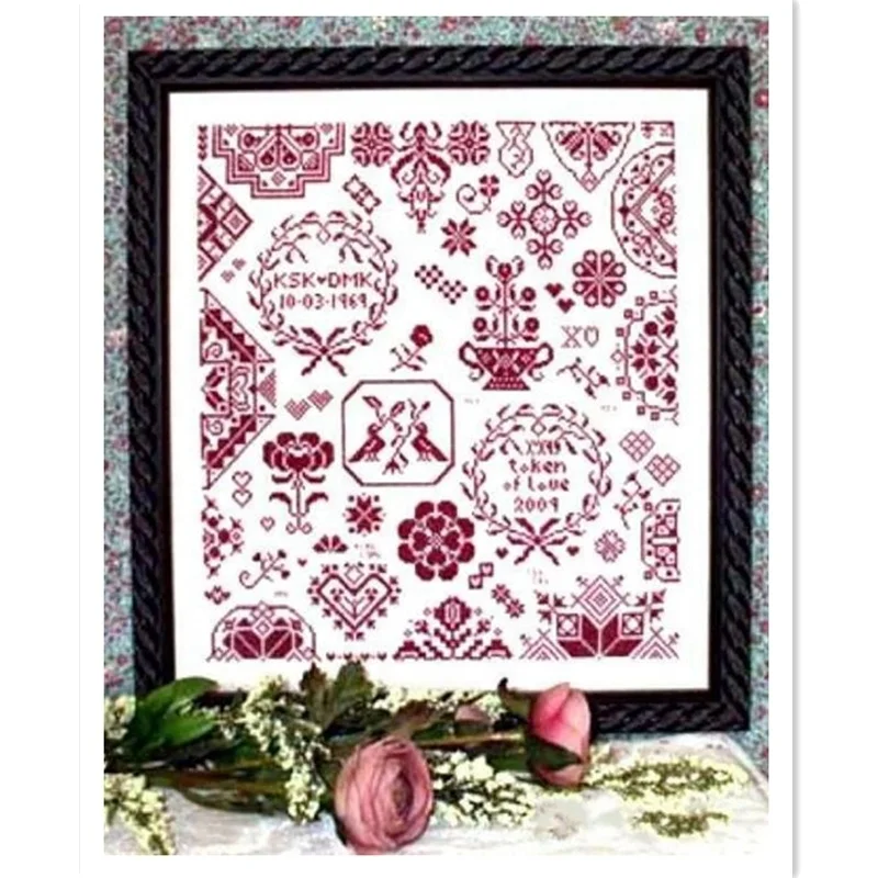 
DPC163 My Token of Love cross stitch kit package aida 18ct 14ct 11ct white cloth unprint canvas embroidery DIY handmade needle 