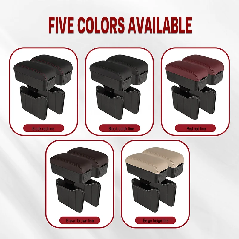 Anjuny Factory Car Armrest Interior Decoration Cars Arm Rest Box Pu Leather Auto Parts