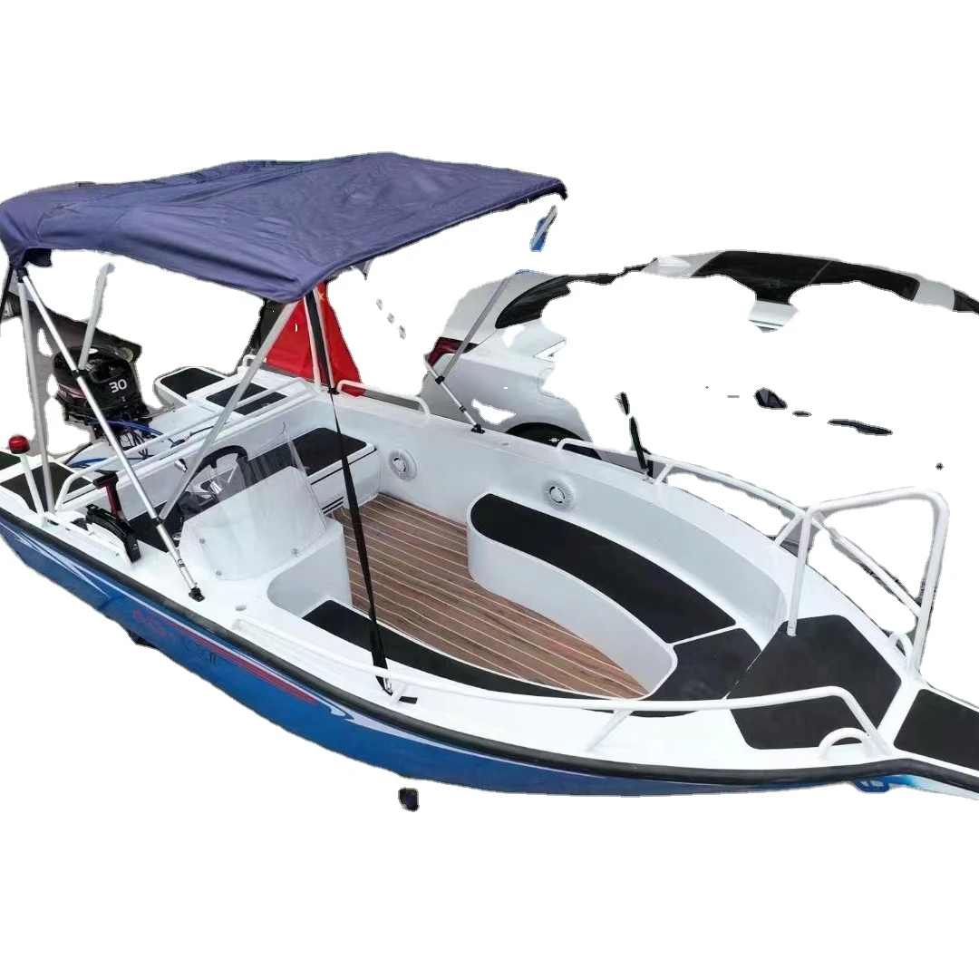 Water Play Equipment 4.8 Meter Racing Boat Luxury Mini Yacht welded aluminum boat