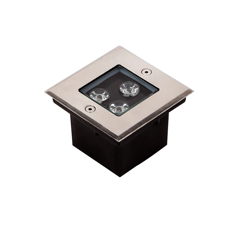 Square Inground Light Led Adjustable IP68 Outdoor 24V 220V Led Decking Garden Inground Buried Underground Light