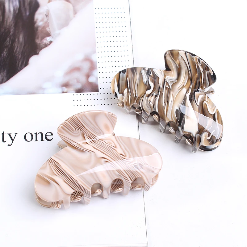 Wholesale Fashion Hair Accessories Cellulose Acetate Tortoise Shell Hair Claw Clip for Woman acetate hair jaw clamp claws