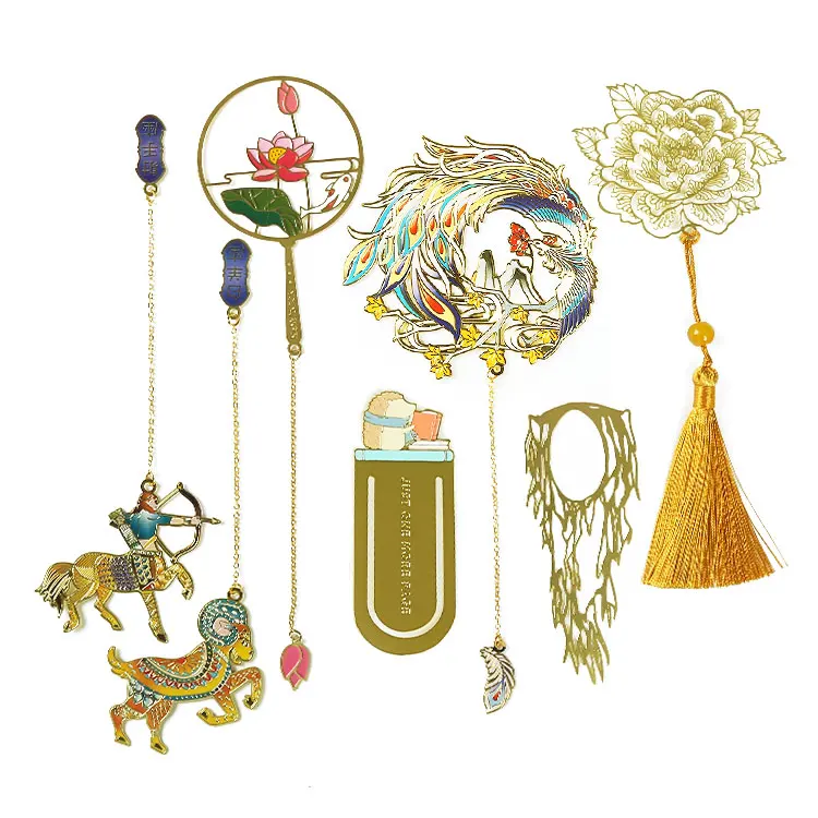 Metal Crafts Manufacturer Personalized Custom Kawaii Cute Anime Enamel Metal Bookmark Custom Book Marks Metal Bookmark