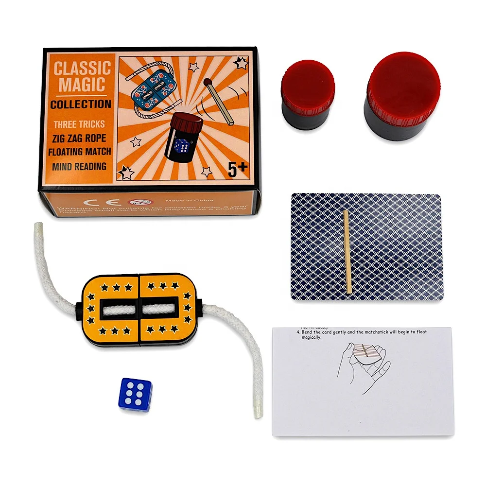 Fun Game Set Magic Trick Set for Children with three easy to learn magic props instruction included