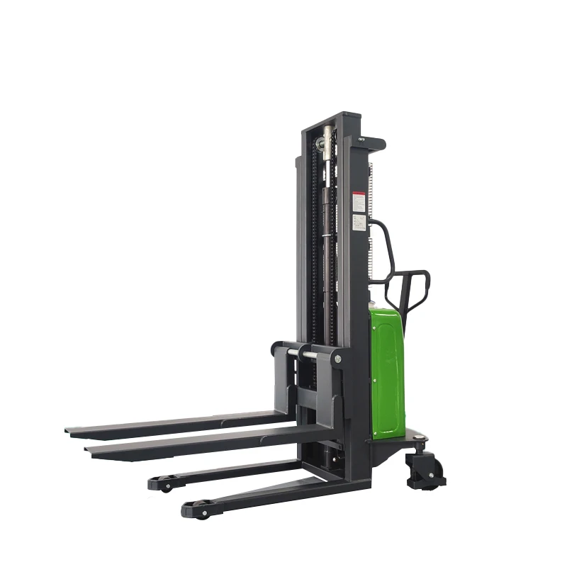YOYONLIFT Hot Sale Lithium Battery Semi Electric Hydraulic Walkie high Lift Pallet Stacker Fork Lift  reach Truck 1.5 Ton