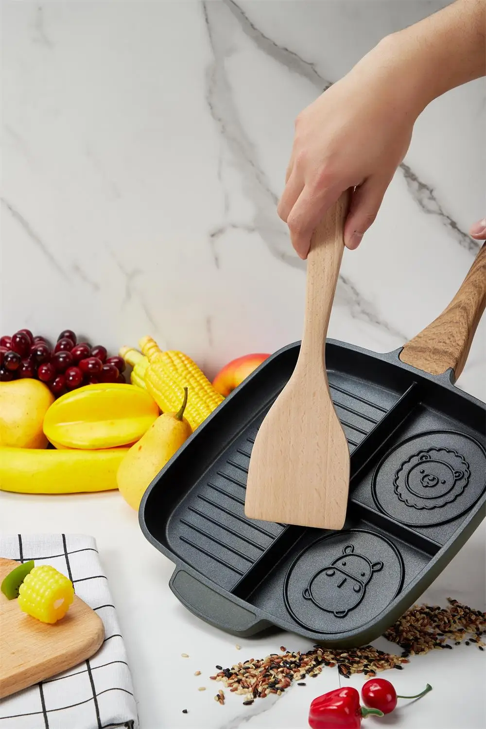 Оптовая продажа экологически чистые кухонные принадлежности из Букового дерева ложка для супа лопатка набор