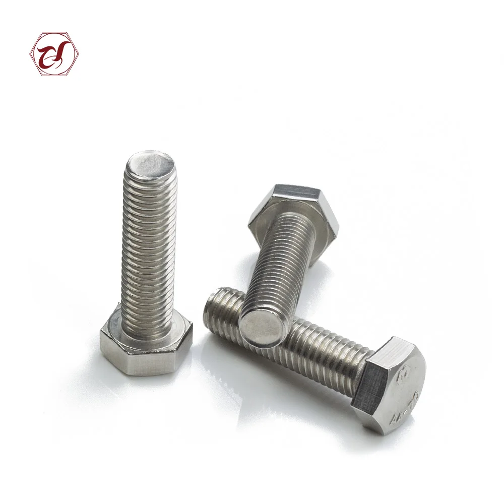 Clearance Sale M18*130 Hex Bolt DIN933 Stainless Steel SS316L a4-70 Full Thread BOLT In Stock Big Bolt