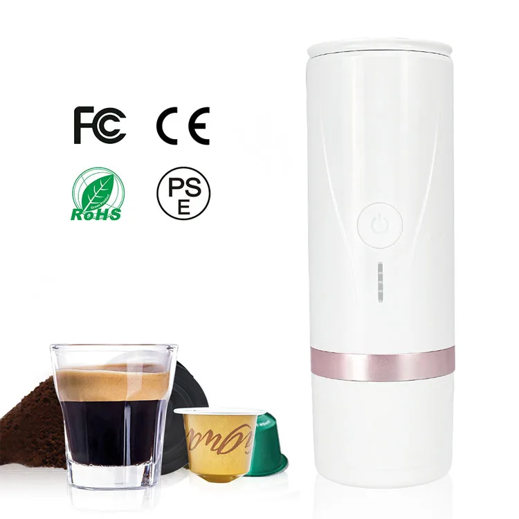portable coffee maker for Nespresso Mini Smart Capsule Outdoor Camping Coffee Maker have black and white colors