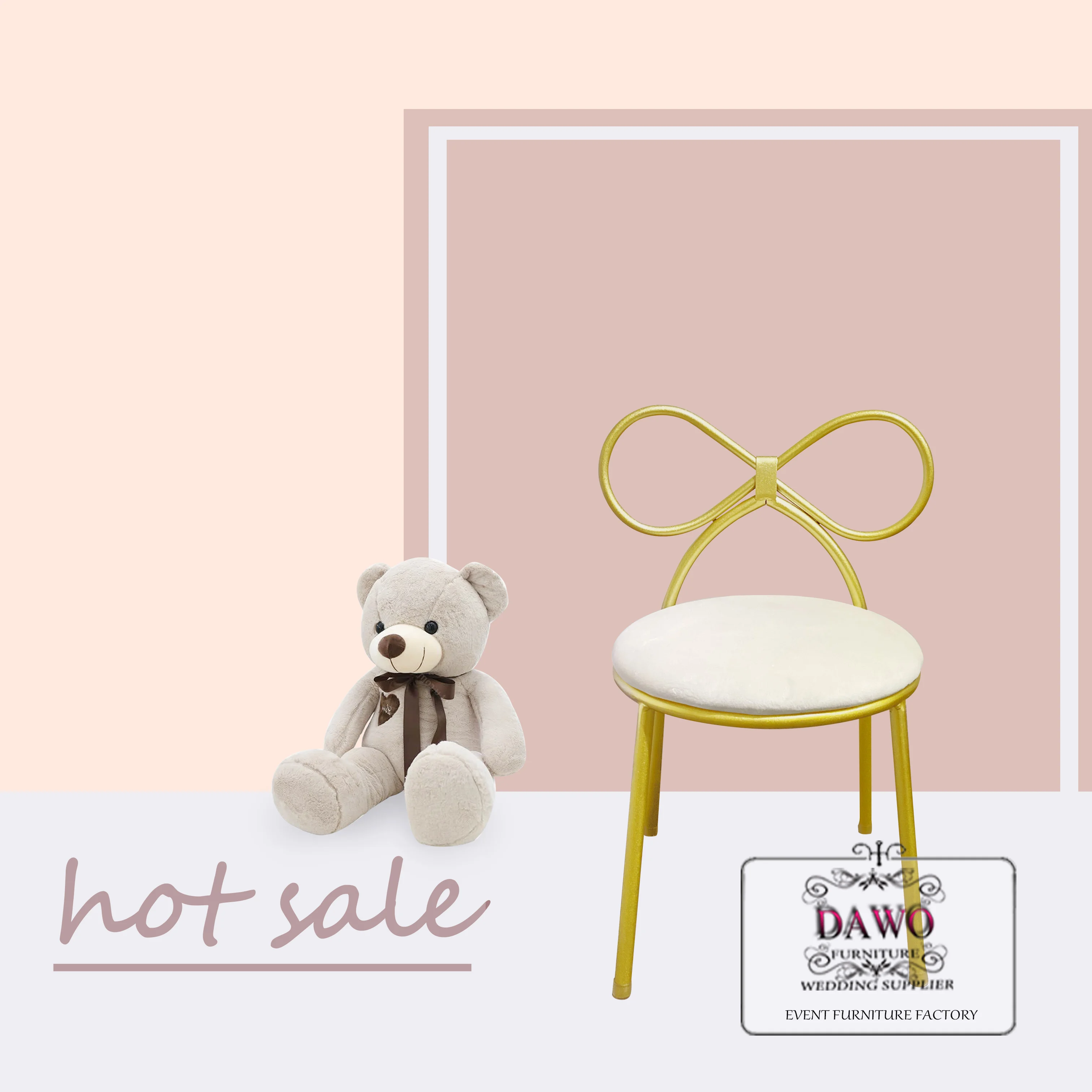 Детский Маленький популярный дизайнерский обеденный стол с бантиком, скидка на год, белые детские стулья для вечеринки