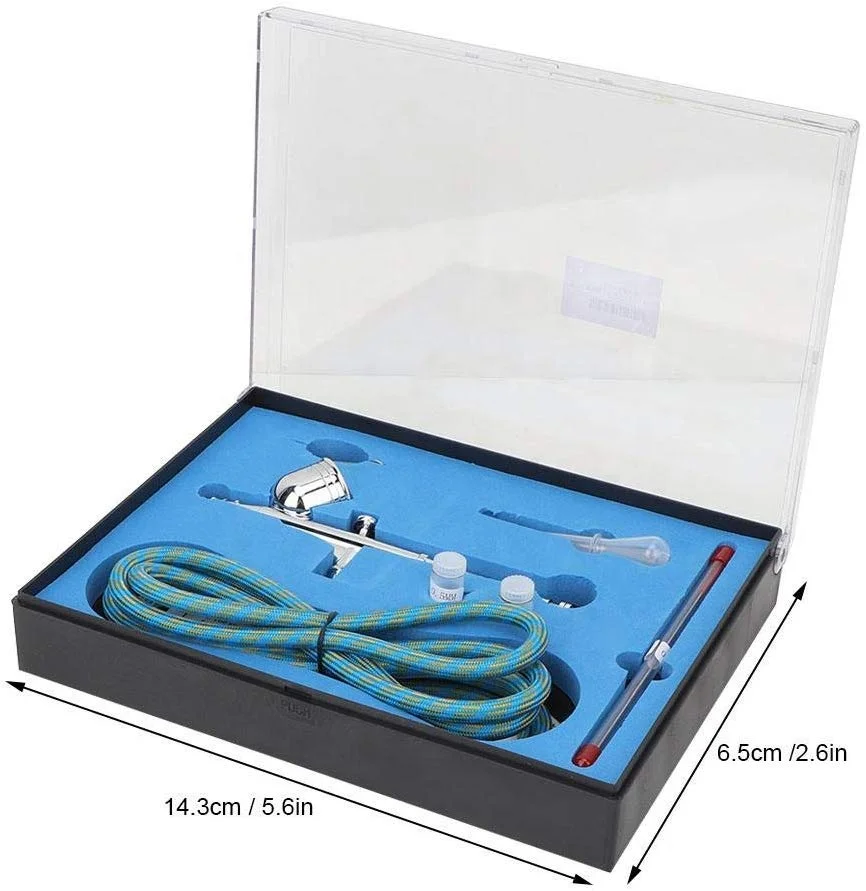 Multi-Purpose Dual Action Airbrush Kit Spray Gun 0.2 0.5mm Needle Art Paint Nail Tool Paint Art