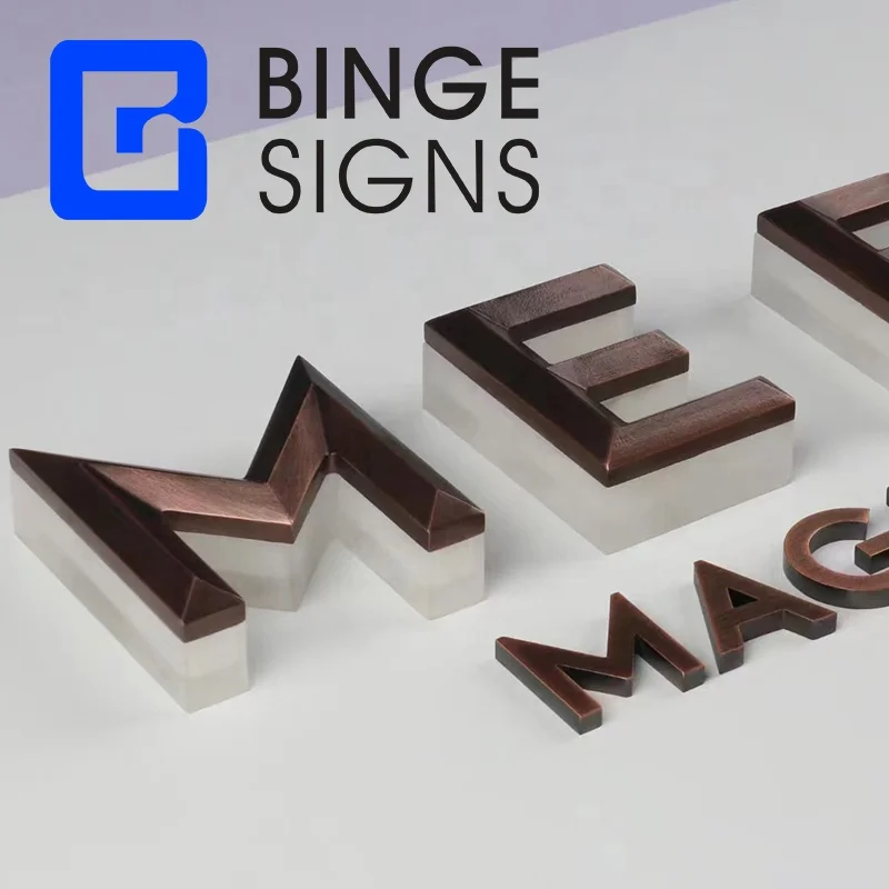Hot Selling Good Quality Stainless Steel Acrylic Backlit LED Sign Modern Luxury Style Free Sample 3D Letters