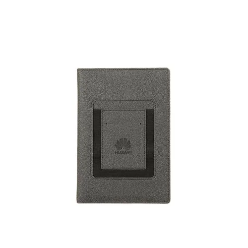 B5 Grey Hardcover PU Notebook with Phone Pocket with Custom logo