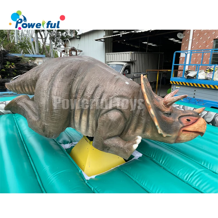 6M Commercial Kids Adult Inflatable Mechanical Dinosaur Rodeo machine Games Rodeo Ride Bull