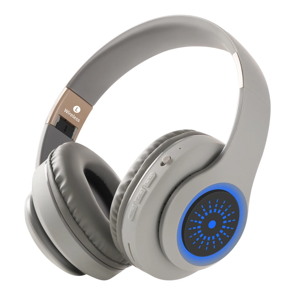 Folding high quality Type C charging port FM radio TF card wireless on ear headphones